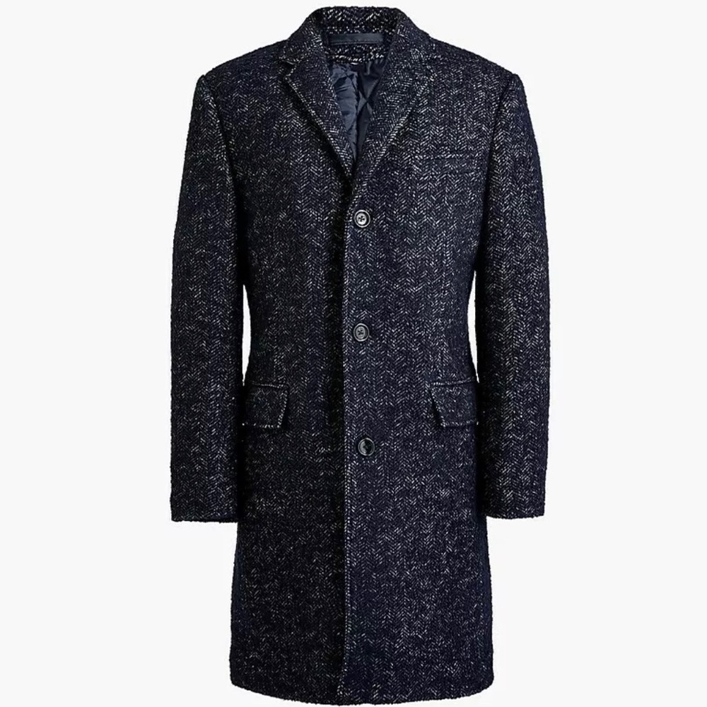 JCrew Factory Wool Blend Herringbone Thompson Coat